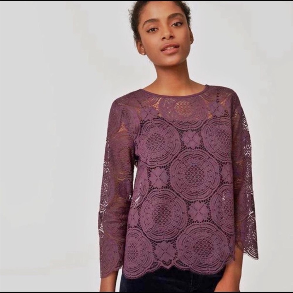 Purple lace top